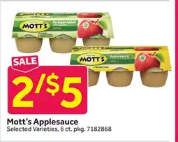 Stop&Shop Mott's Applesauce offer