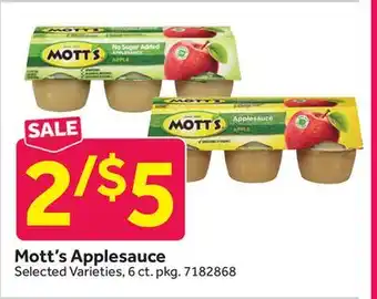 Stop&Shop Mott's Applesauce offer