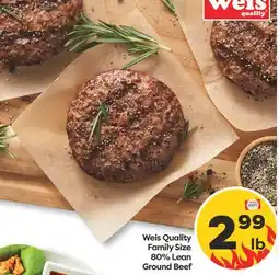 Weis Markets Weis Quality Family Size 80% Lean Ground Beef offer