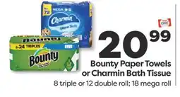 Weis Markets Bounty Paper Towels or Charmin Bath Tissue offer