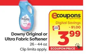 Weis Markets Downy Original or Ultra Fabric Softener offer