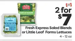 Weis Markets Fresh Express Salad Blends or Little Leaf Farms Lettuces offer