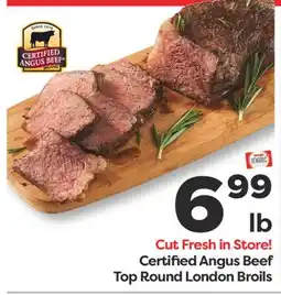 Weis Markets Certified Angus Beef Top Round London Broils offer