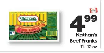 Weis Markets Nathan's Beef Franks offer