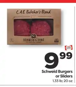 Weis Markets Schweid Burgers or Sliders offer