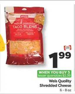 Weis Markets Weis Quality Shredded Cheese offer