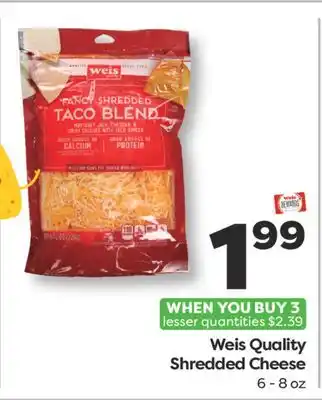 Weis Markets Weis Quality Shredded Cheese offer