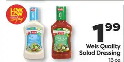 Weis Markets Weis Quality Salad Dressing offer