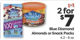 Weis Markets Blue Diamond Almonds or Snack Packs offer