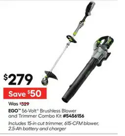 Lowe's EGO 56-Volt G Brushless Blower and Trimmer Combo Kit offer