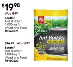Lowe's Turf Builder 4, 000-sq ft Weed and Feed offer