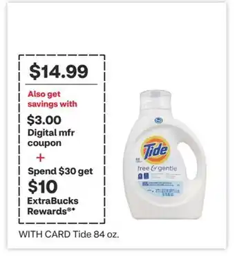 CVS Tide 84 oz offer