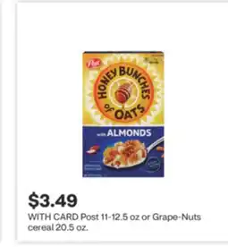 CVS Post 11-12.5 oz or Grape-Nuts cereal 20.5 oz offer