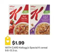 CVS Kellogg's Special K cereal 9.6-13.3 oz offer