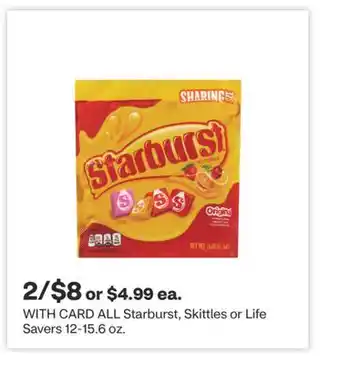 CVS ALL Starburst, Skittles or Life Savers 12-15.6 oz offer