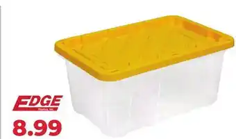 Runnings Edge Plastics Inc. 17 Gallon Clear Tote with Snap Lid offer