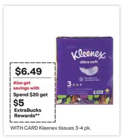 CVS Kleenex tissues 3-4 pk offer