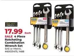 Runnings Harvest Forge 4 Piece Ratcheting Combination Wrench Set offer