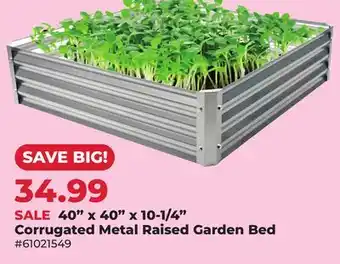 Runnings Backyard Expressions 40 x 40 x 10-1/4 Corrugated Metal Raised Garden Bed offer