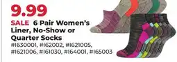 Runnings Dickies 6 Pair Women's Liner, No-Show or Quarter Socks offer
