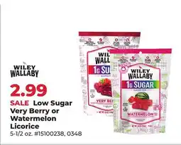 Runnings Wiley Wallaby Low Sugar Very Berry or Watermelon Licorice offer