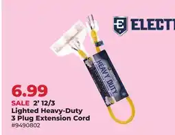 Runnings Electryx 2' 12/3 Lighted Heavy-Duty 3 Plug Extension Cord offer