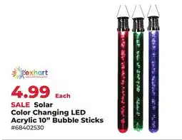 Runnings Exhart Solar Color Changing LED Acrylic 10 Bubble Sticks offer