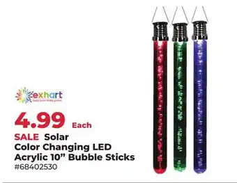 Runnings Exhart Solar Color Changing LED Acrylic 10 Bubble Sticks offer