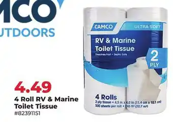 Runnings Camco 4 Roll RV & Marine Toilet Tissue offer
