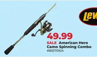 Runnings Lew's American Hero Camo Spinning Combo offer