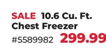 Runnings Bridgeland 10.6 Cu. Ft. Chest Freezer offer