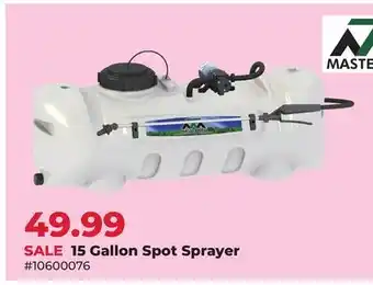 Runnings Master MFG 15 Gallon Spot Sprayer offer