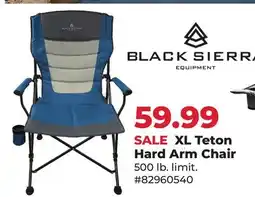 Runnings Black Sierra XL Teton Hard Arm Chair offer