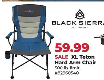 Runnings Black Sierra XL Teton Hard Arm Chair offer