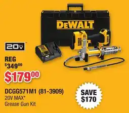Runnings DEWALT 20V MAX* Grease Gun Kit offer