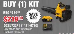 Runnings DEWALT 20V MAX XR Brushless Hanheld Blower Kit offer