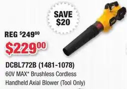 Runnings DEWALT 60V MAX Brushless Cordless Handheld Axial Blower offer