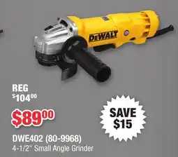 Runnings DEWALT 4-1/2 Small Angle Grinder offer