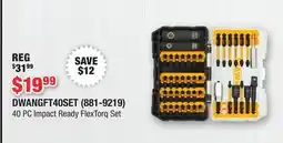 Runnings DEWALT 40 PC Impact Ready FlexTorq Set offer