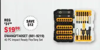Runnings DEWALT 40 PC Impact Ready FlexTorq Set offer