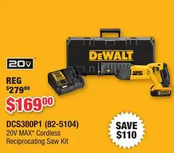 Runnings 20V MAX* Cordless Reciprocating Saw Kit offer