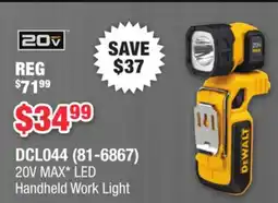 Runnings DEWALT 20V MAX LED Handheld Work Light offer