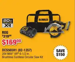 Runnings DEWALT 20V MAX XR 6-1/2 in. Brushless Cordless Circular Saw Kit offer