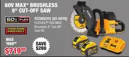 Runnings FLEXVOLT 60V MAX Brushless 9 Cut-Off Saw offer