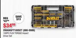 Runnings 100PC FLEX TORQUE Impact Driver Set offer