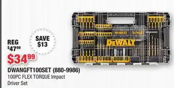 Runnings 100PC FLEX TORQUE Impact Driver Set offer