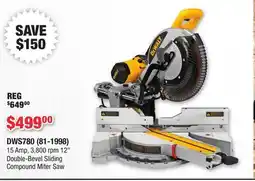 Runnings DEWALT 12 Double-Bevel Sliding Compound Miter Saw offer