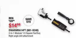 Runnings 2-In-1 Modular 1/4 Square FlexTorq Right angle drill attachment offer