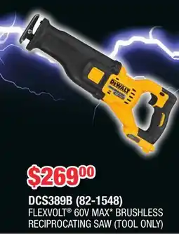 Runnings DEWALT FLEXVOLT 60V MAX BRUSHLESS RECIPROCATING SAW offer