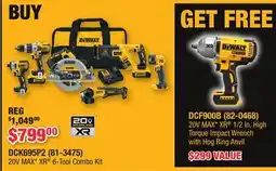 Runnings Dewalt 20V MAX* XR 6-Tool Combo Kit offer